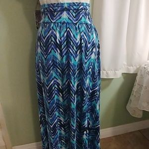 Maxi skirt in beautiful blues.